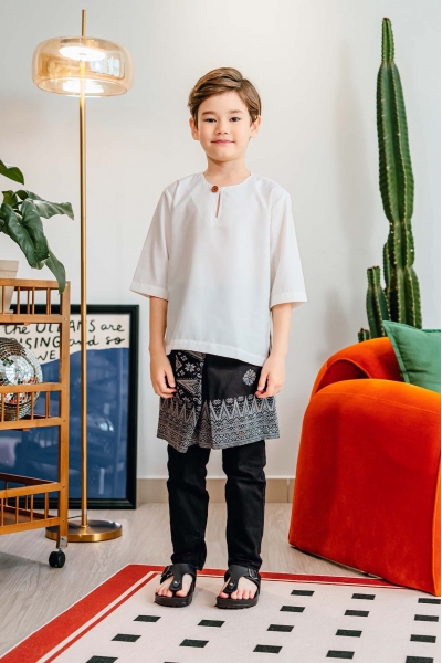 TUSCA KIDS | Alexander Kids Classic Kurta in Off White TUSCA KIDS | Alexander Kids Classic Kurta in Off White